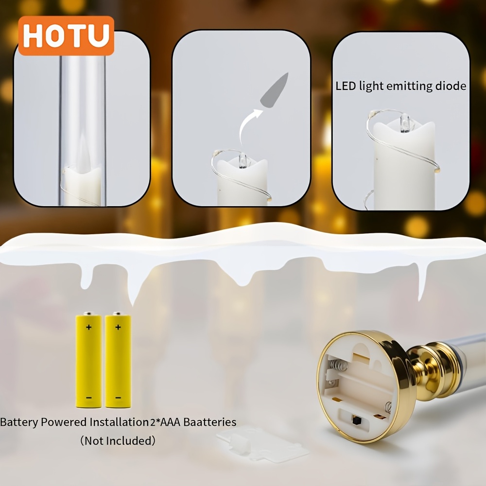 4 stuks Vlamloze Kaarsen met Afstandsbediening