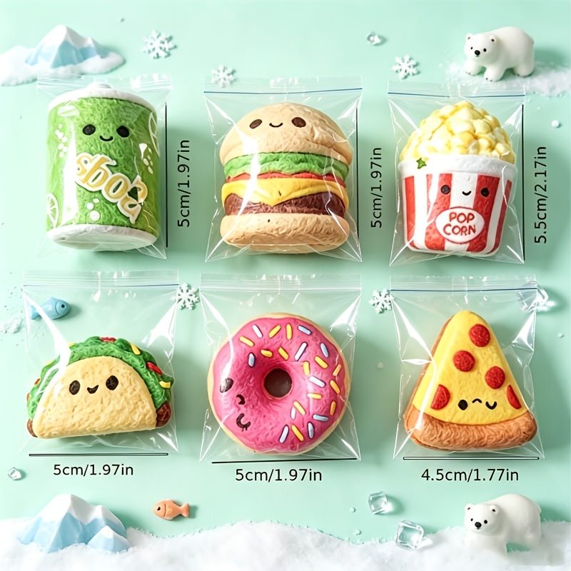 5/10/15pcs Creative Simulation Food Rebound Set