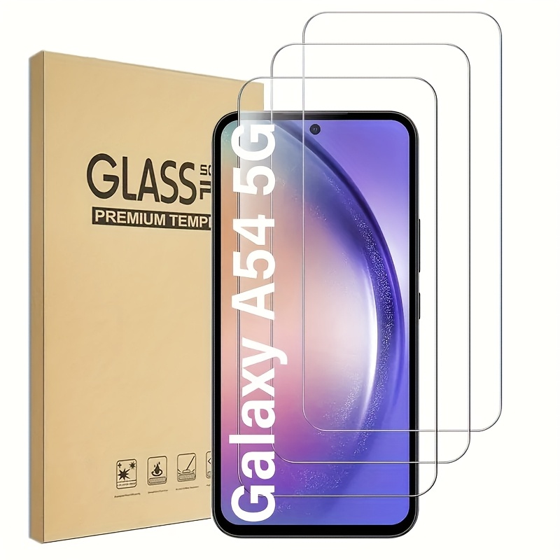 E-shop 3 Stück Panzerglas-Displayschutzfolie mit hoher Härte, passend für for Galaxy A54, kratzfest verschleißfest, blasenfreies Sicherheitsglas
