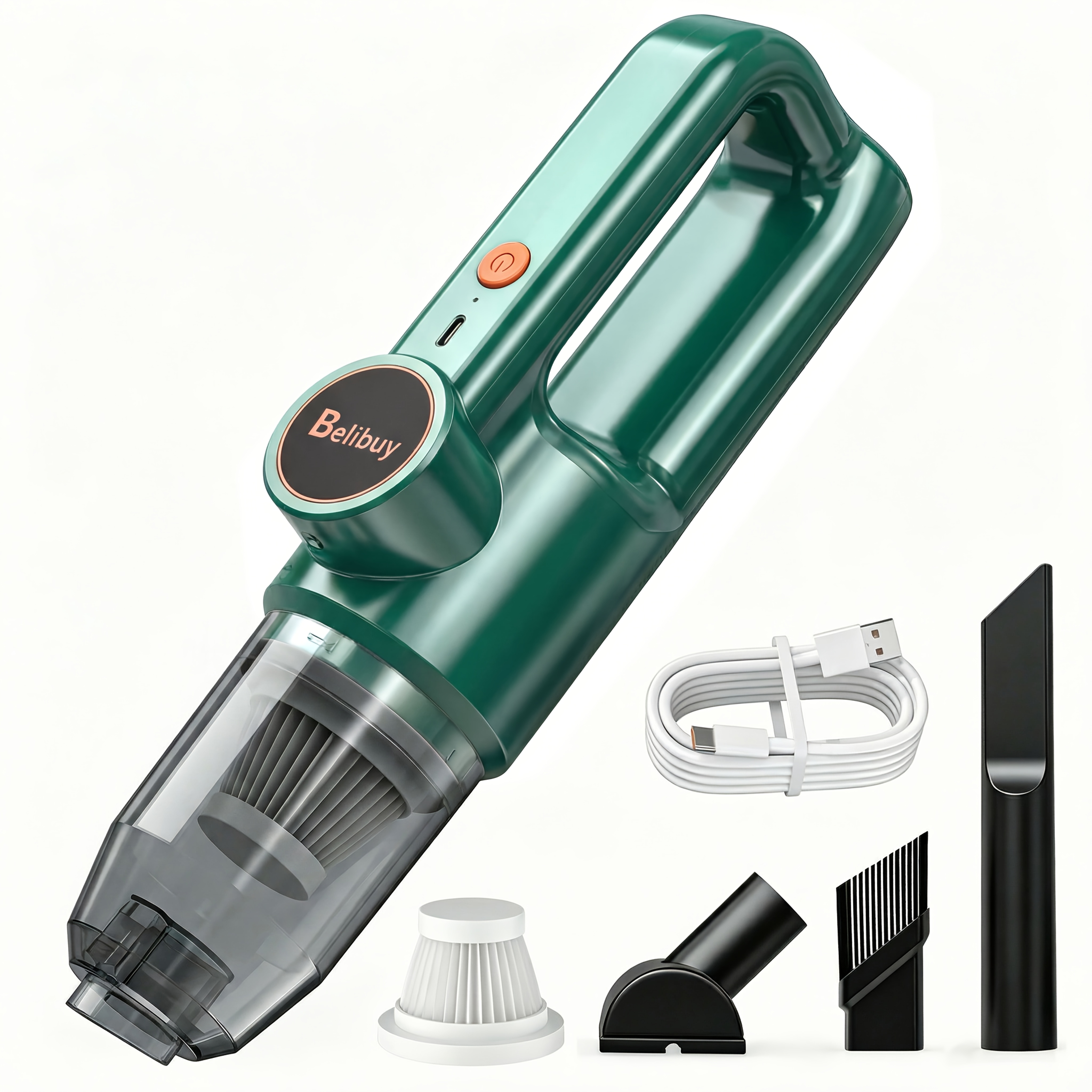 Image of Portable Vacuum Cleaner, Dual-use For Home And Car, Ultra-long , Can Vacuum And Dust, Pet Hair Cleaning, With Multiple Accessories