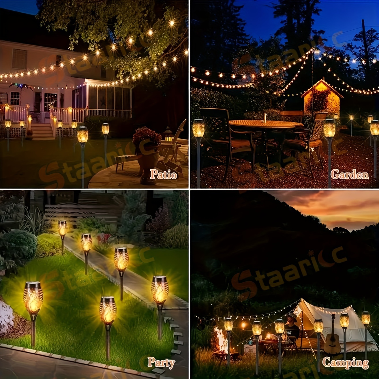 16 8 2 1pcs solar outdoor lights 12led solar torch lights solar lamp outdoor flashing flame lamp for garden decor lighting mini landscape flame lights for yard pathway patio pool lawns halloween christmas decoration details 3