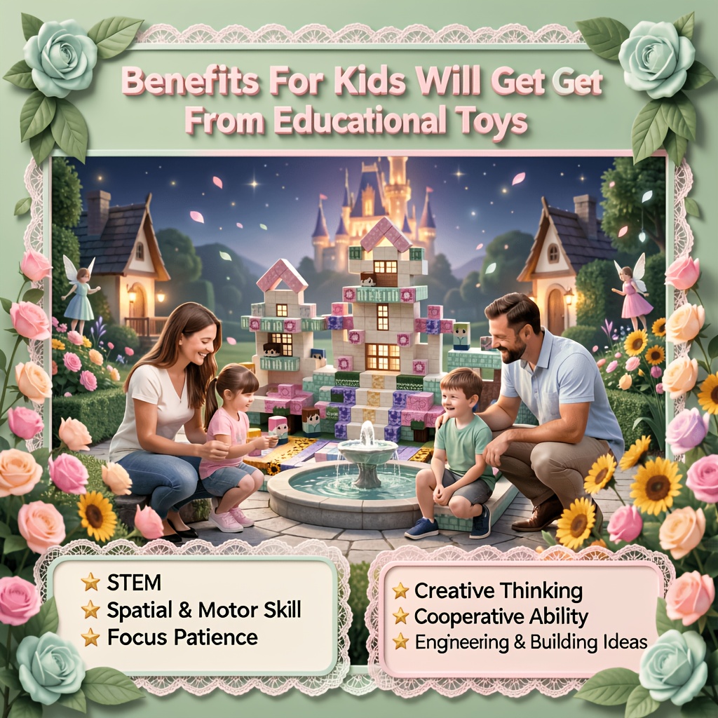 500pcs Magnet Building Tiles, Creative DIY Educational STEM Toy