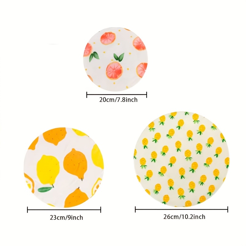 3pcs Bowl Covers In Sizes, Stretch Cloth Fabric Dish Cover Kitchen Storage Containers Lids For Fruits Food Dough Bread Proofing