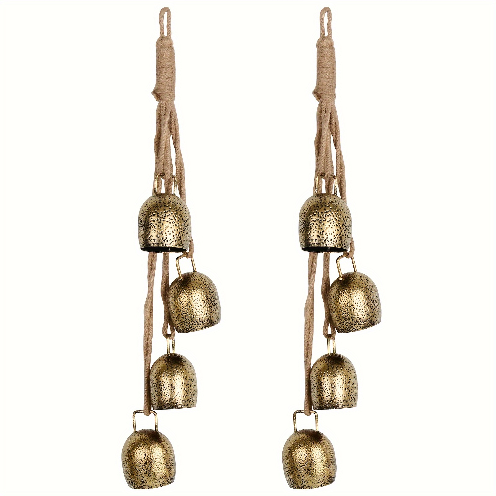 

2pcs Christmas Decor Door Decor Gold Bell Bells For Christmas Tree Decorative Bells Christams Gifts