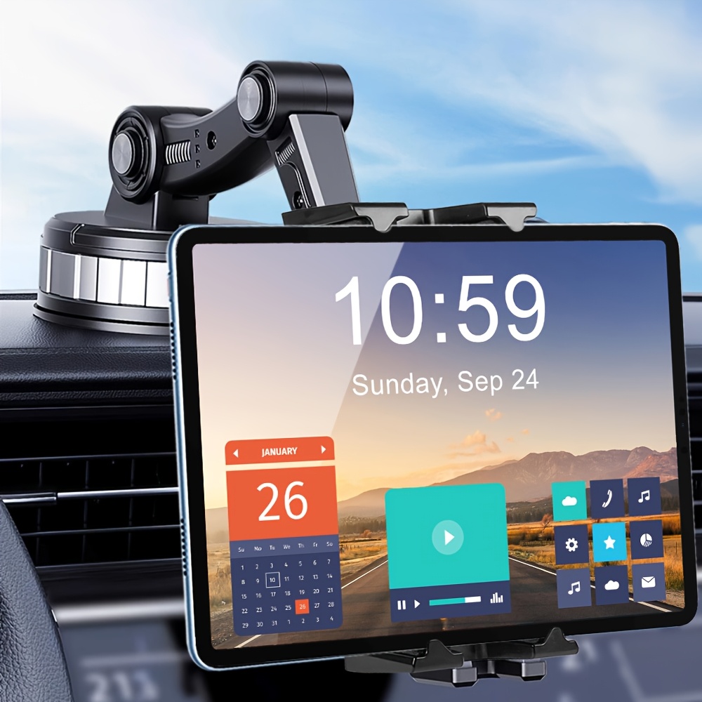 Car Tablet/cell Phone Holder Large Suction Cup Car Dashboard Holder Suitable For 4-17 Inch Cellphones And Tablets