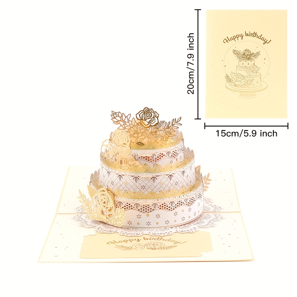 E-shop Neue Kreative 3D Stereoskopische Geburtstagskarte Premium Ästhetische Geburtstagsgeschenk Einfaches Exquisites Geschenk für Frauen Influencer