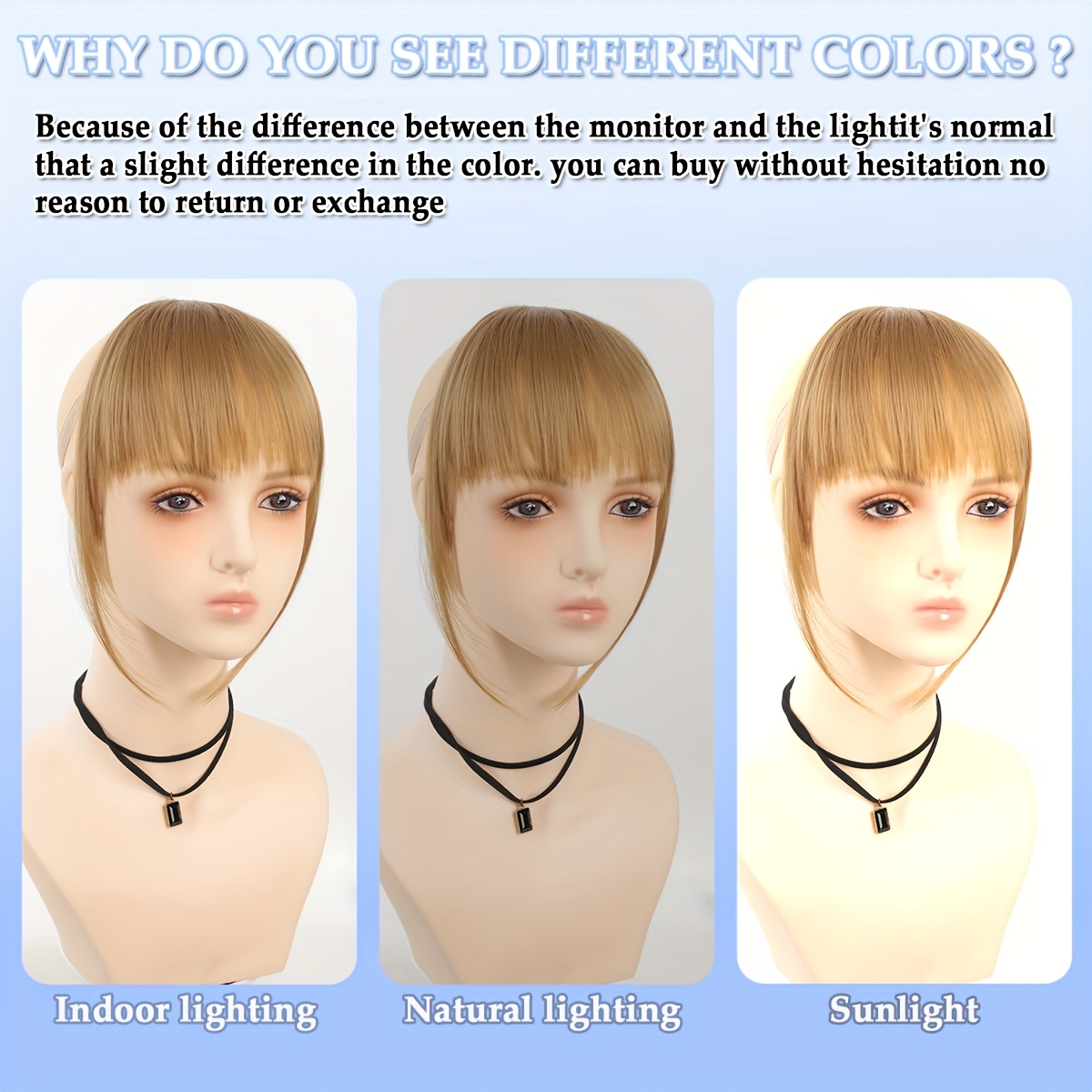synthetic   air bangs with bb clip - straight hairpiece for women,  -in temporary hairstyle for  , kawaii hair clips, quick hair transformation,   accessory,  , daily wear accessory details 6