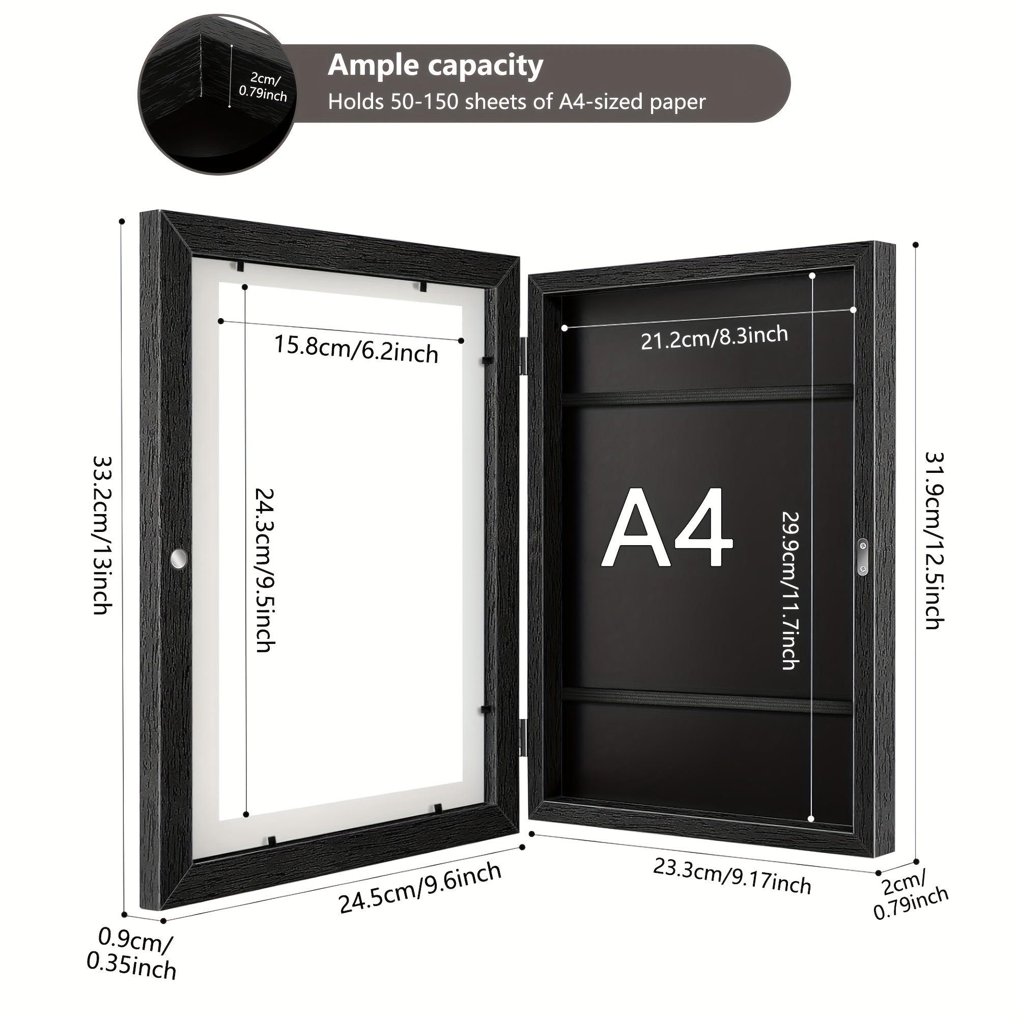 Modern oblong picture frame set kids horizontal orientation temu