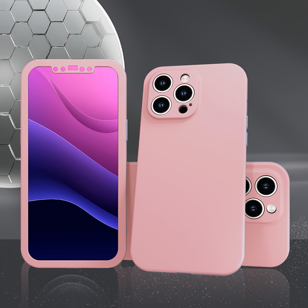 

360° Full Coverage Protective Phone Case, Hybrid Design With Hard Pc & Soft Tpu Buffers, Wireless Charging Compatible, Anti-fingerprint For X - 15 Pro Max