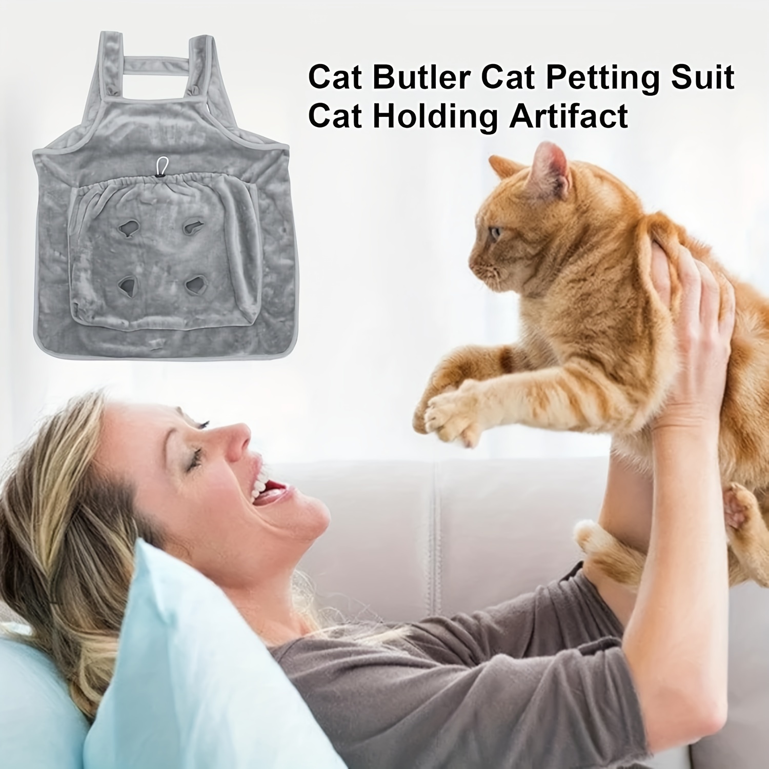 Nid pour chat, bavoir, vêtements anti-peluche avec trous, tablier pour chat, vêtements spéciaux pour chat