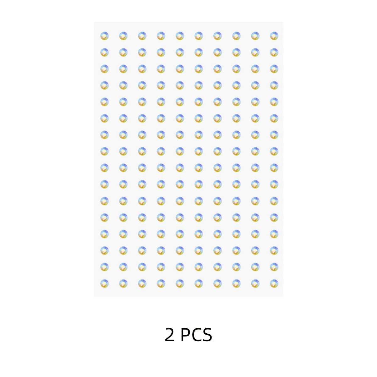 TEMU Adesivi autoadesivi con strass AB da 3 mm, 4 mm, 5 mm, 6 mm, 8 mm, 10 mm e 12 mm, 2 fogli/set, di adesivi circolari con , utilizzati per trucco
