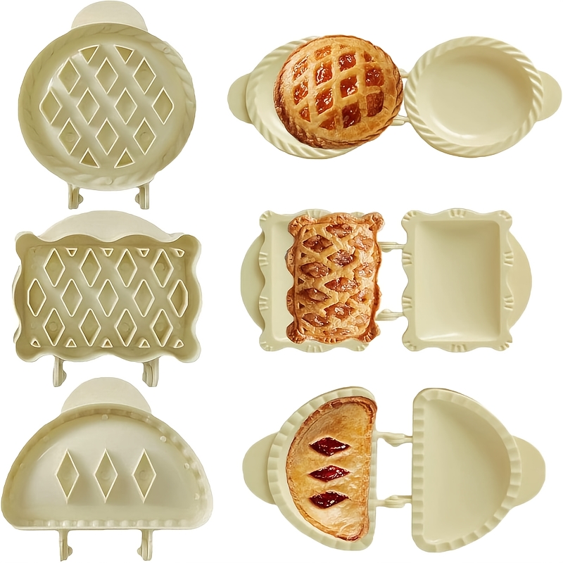 TEMU 3pcs Classic Mini Hand Pie Molds Dough Presser Handmade 1 Press Pie Maker Set For Thanksgiving Christmas