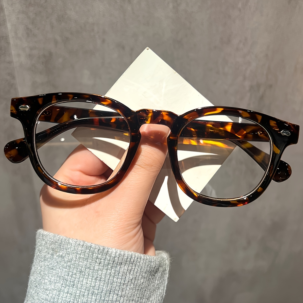 1pc Women's Non- Glasses, 2025 Cat- Frame , Vintage Japanese-style Rivet , Suitable For Versatile Daily Use