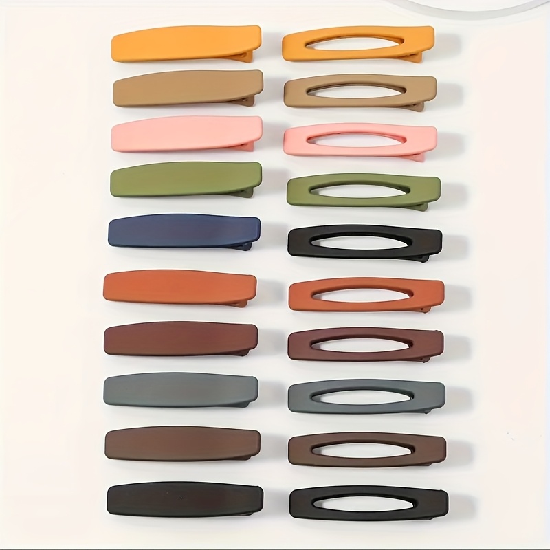 20pcs morandi matte duckbill hair clips elegant minimalist plastic hairdressing tools with multi color options for women   grip for braiding ponytails buns everyday special occasions ponytail holder     salon professionals Product details 0
