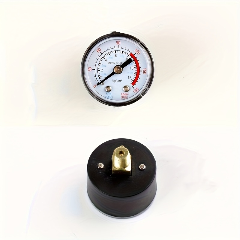 1pc 0-180 Psi 0-12 Bar Air Compressor Pneumatic Hydraulic Fluid Pressure Meter