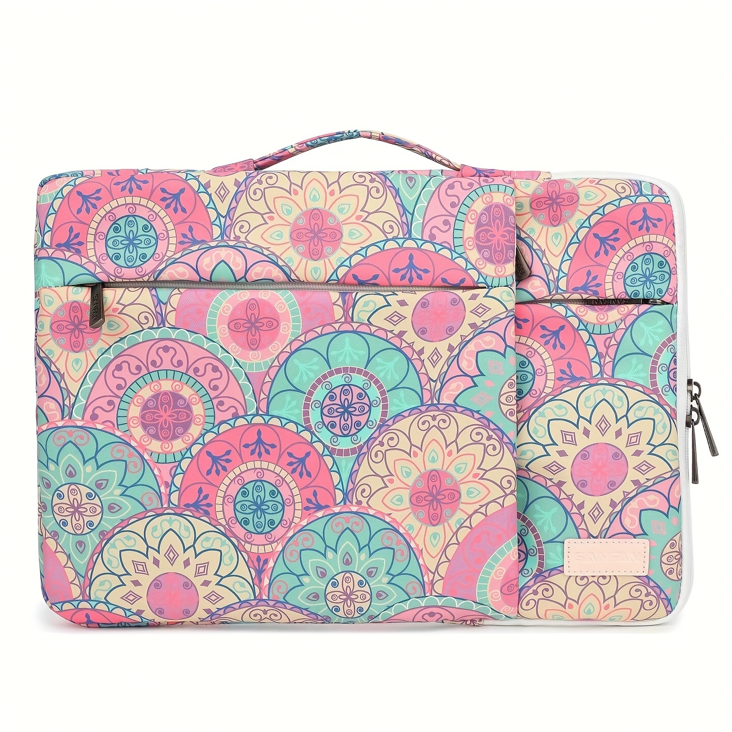 Funda protectora para portátil SANFAN de 360 grados con múltiples bolsillos, cubierta para portátil con asa y correa para equipaje