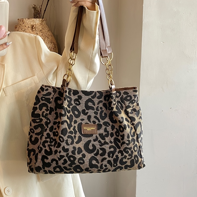 【Paragraph】25SS★ No.05 LEOPARD PATTERN CANVAS BAG Leopard tote bag – Gonsac