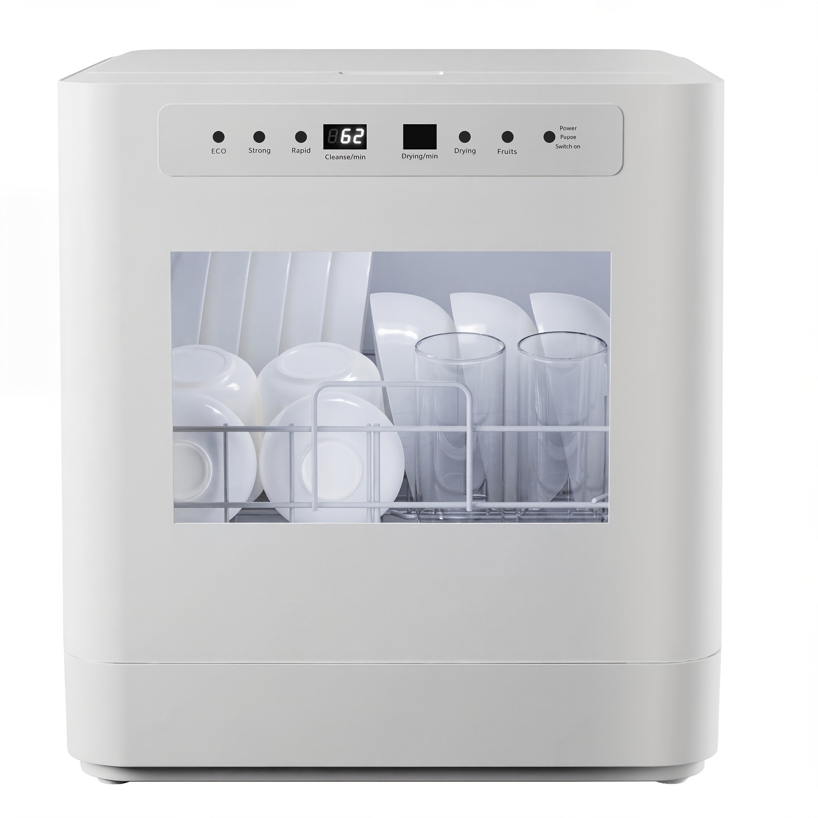TEMU Independent Portable Dishwasher, Equipped With Automatic Ventilation And Drying Functions, With Three-level Disinfection Of Ultraviolet, Hot Air