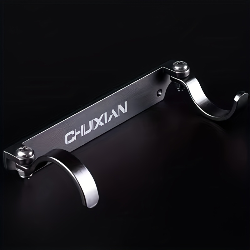 TEMU 1pc Aluminum Alloy Quick-release Fishing Rod Holder - Foldable, Durable Fishing Gear Accessory For Tackle Boxes, Ideal For Change, Fishing Gear