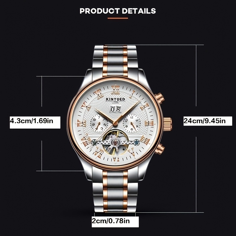 Men's Multifunctional Full Automatic Mechanical Skeleton Tourbillon Watch