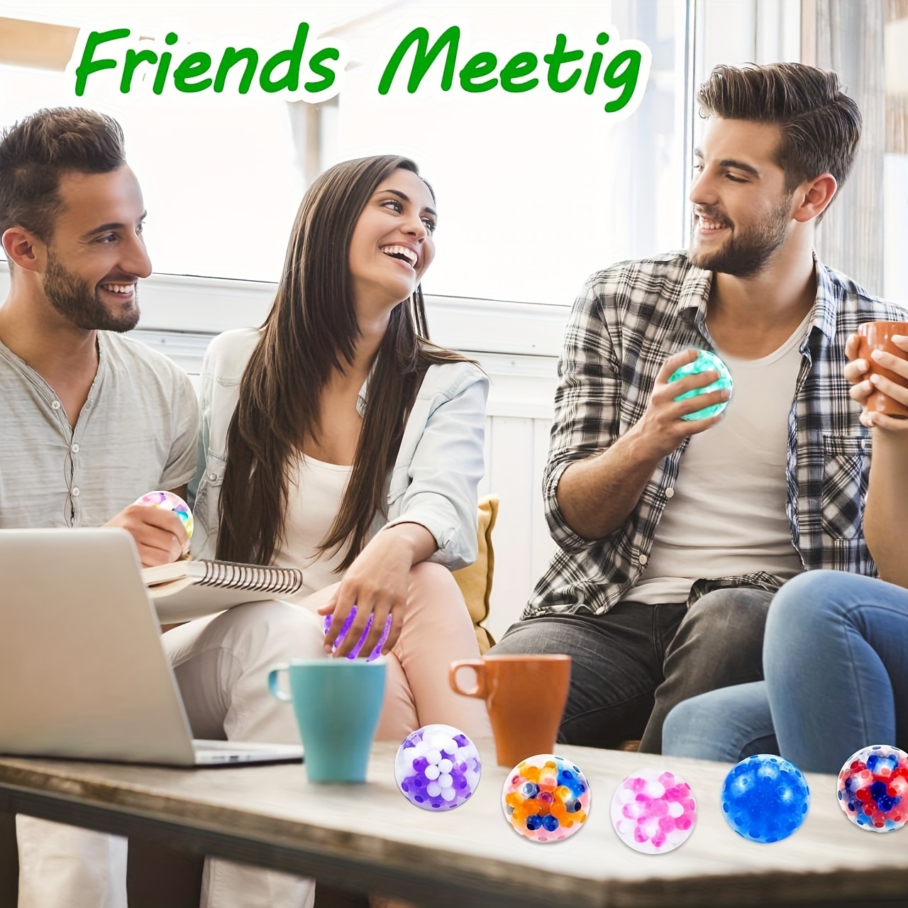 MEZHOBBY 32pcs Stress Balls, Squishy Squeeze Balls Bulk, Small Sensory Balls for Adults, Classroom Prizes, Party Favors, Birthday Gift, Goodie Bag Stuffers Easter Gifts for Youngsters Toys