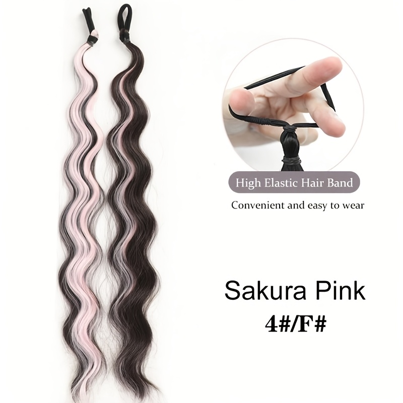 TEMU 2 Packs Of High-gloss Synthetic Wig Hair Bun Self-winding Low-height Ponytail Hair Extension Fluffy Braided Bun