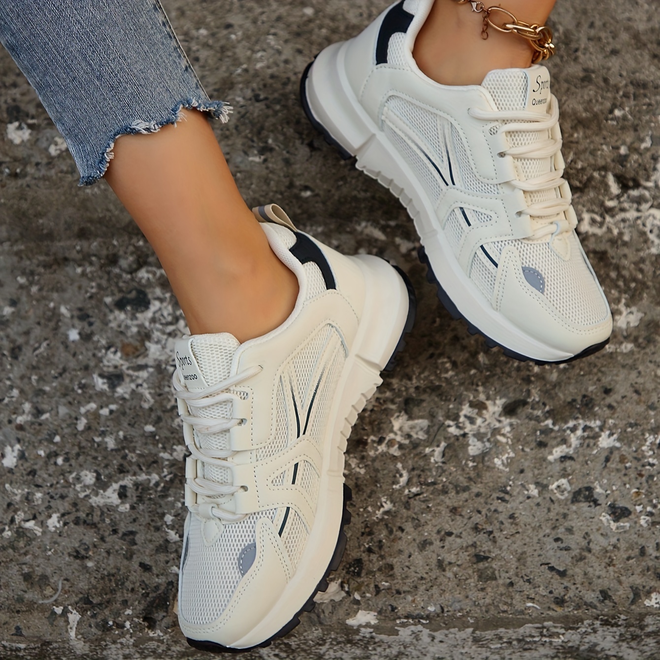 womens breathable mesh running shoes anti slip season Temu Moldova