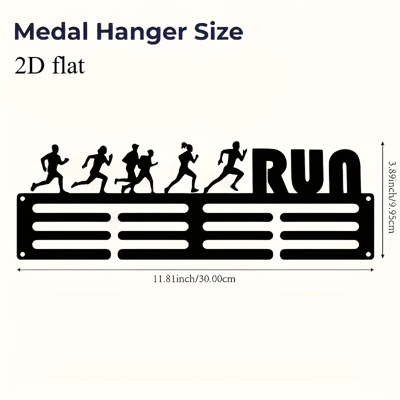 TEMU 1pc 2d Flat Wall Mounted Sports Medal Display Stand - Suitable For , Running, Football, Softball, Award Ceremony, Christmas, Thanksgiving And