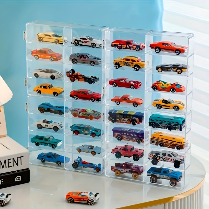 

1pc Clear Acrylic Display Case For Toy Car Models, Scale Models Storage Organizer, Small Diecast Car Model Display Shelf, Stackable Plastic Collectible Showcase