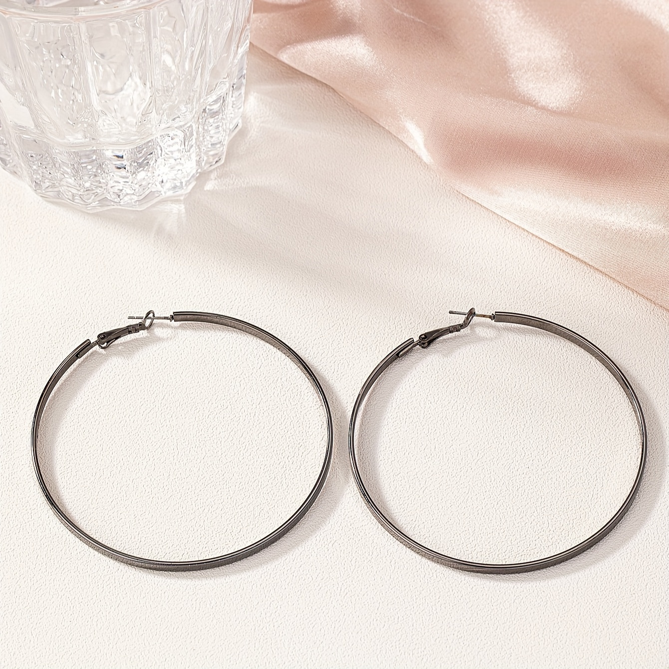 Vintage Style Oversize Hoop Earrings, Statement Jewelry