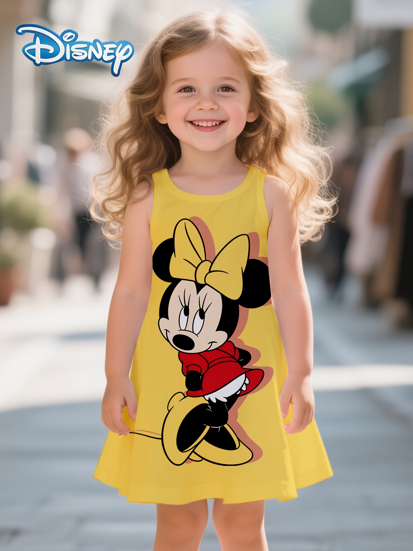   girls cute cartoon   printed dresses fashionable and stylish sleeveless knee length skirts for baby girls and little girls   for spring and summer