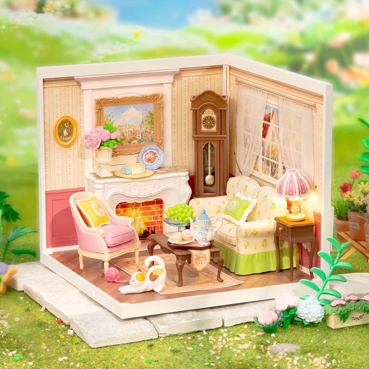 TEMU Robotime Rolife 3d Puzzle Holiday Miniature House Kit, A Creative Handcrafted Model For Home Decoration And Dw023