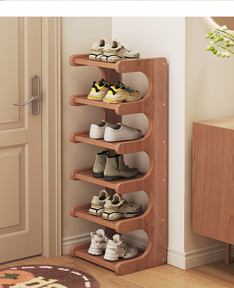 2-8 Floors of Bamboo Shoe Racks, Multifunctional Storage Racks, Narrow Space Storage Racks, Easy Bamboo Shoe Racks Suitable for Various Rooms, Room Decoration Racks, Bookcase Kitchen Racks, Holiday Gifts, Housewarming Gifts. Shoe Storage Box