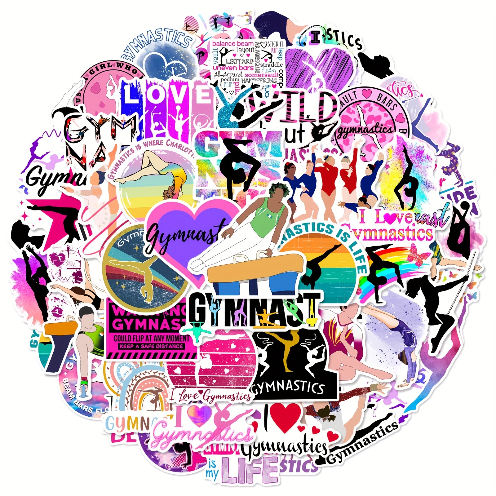 Pegatinas De Gimnasia Deportiva – Pack De 100 Vinilos Impermeables Con Frases Inspiradoras, Para Botellas, Portátiles Y Decoración DIY
