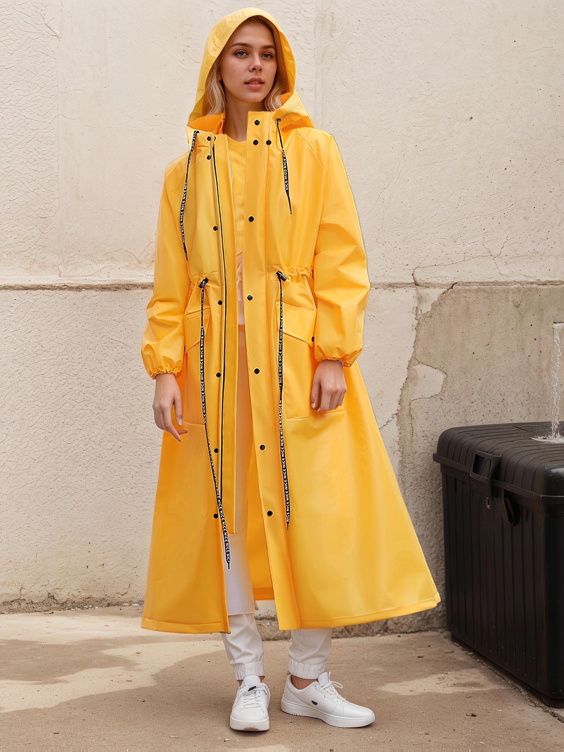 womens long raincoat zipper front full length Temu Colombia