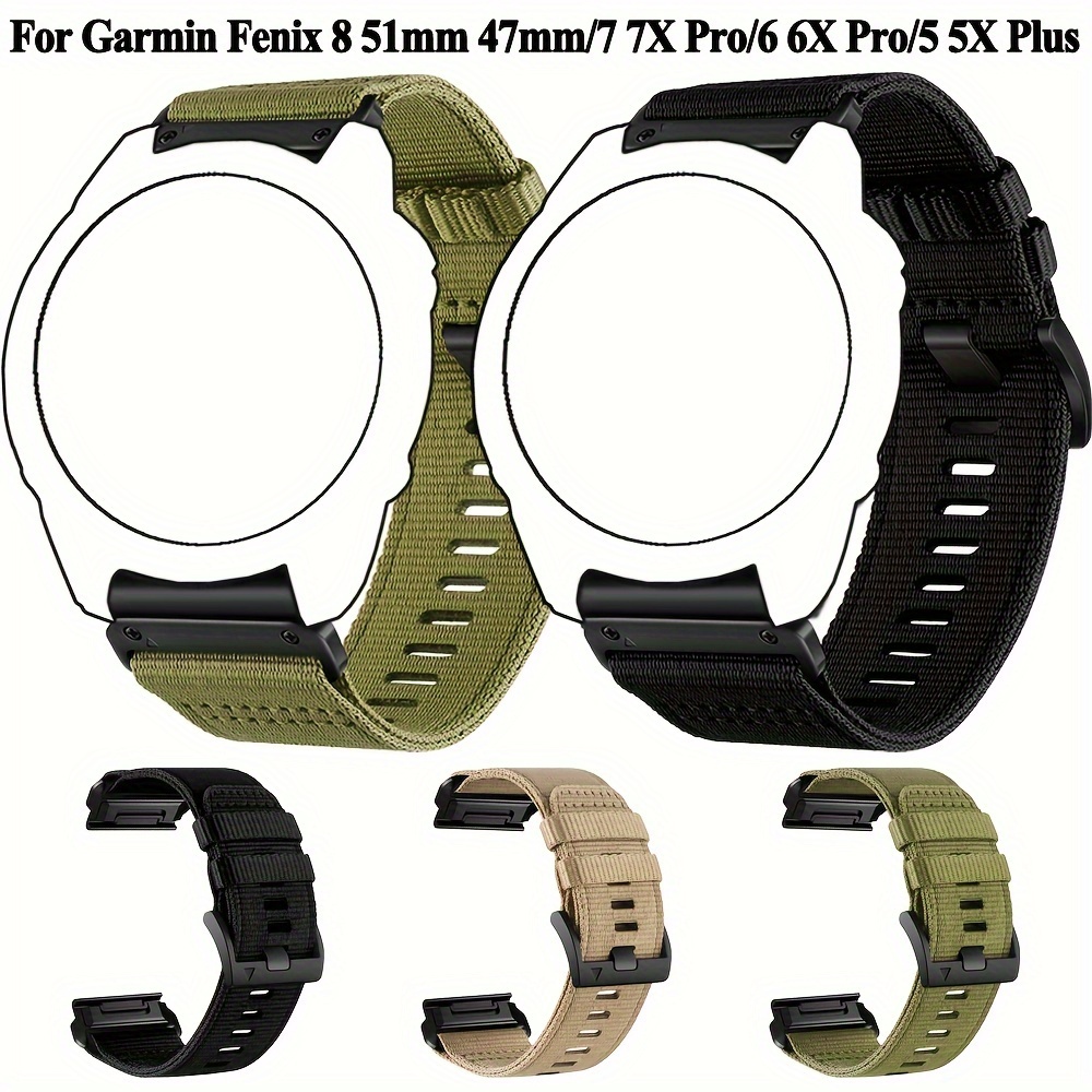 

Nylon Watch Band 22mm/26mm - Quick Release, Compatible With Garmin Fenix 8, E 7x, Solar 6, Pro 5x, Series & More - Smartwatch Strap, Pro Gen 2, Marq Gen 2, Enduro 3 2, 7 Mk3i