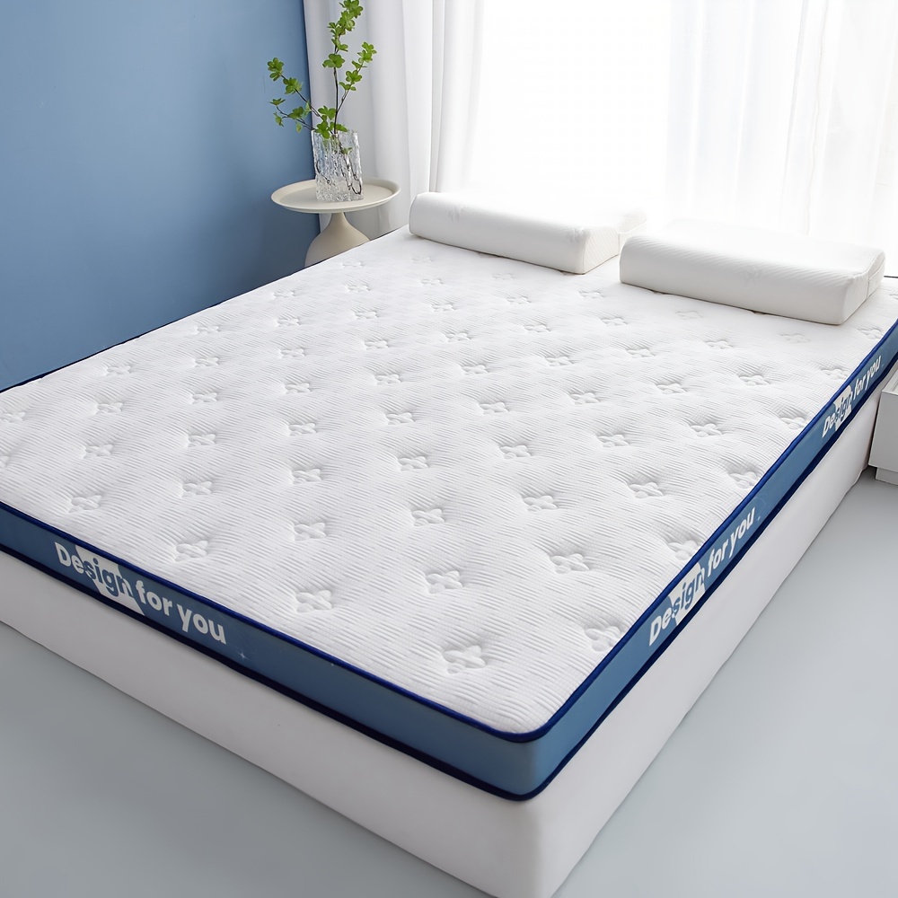 1pc thickened quilted latex layer high rebound   memory foam mattress memory high rebound latex thickened knitted breathable non slip mat foldable   mattress pillow core not included details 2