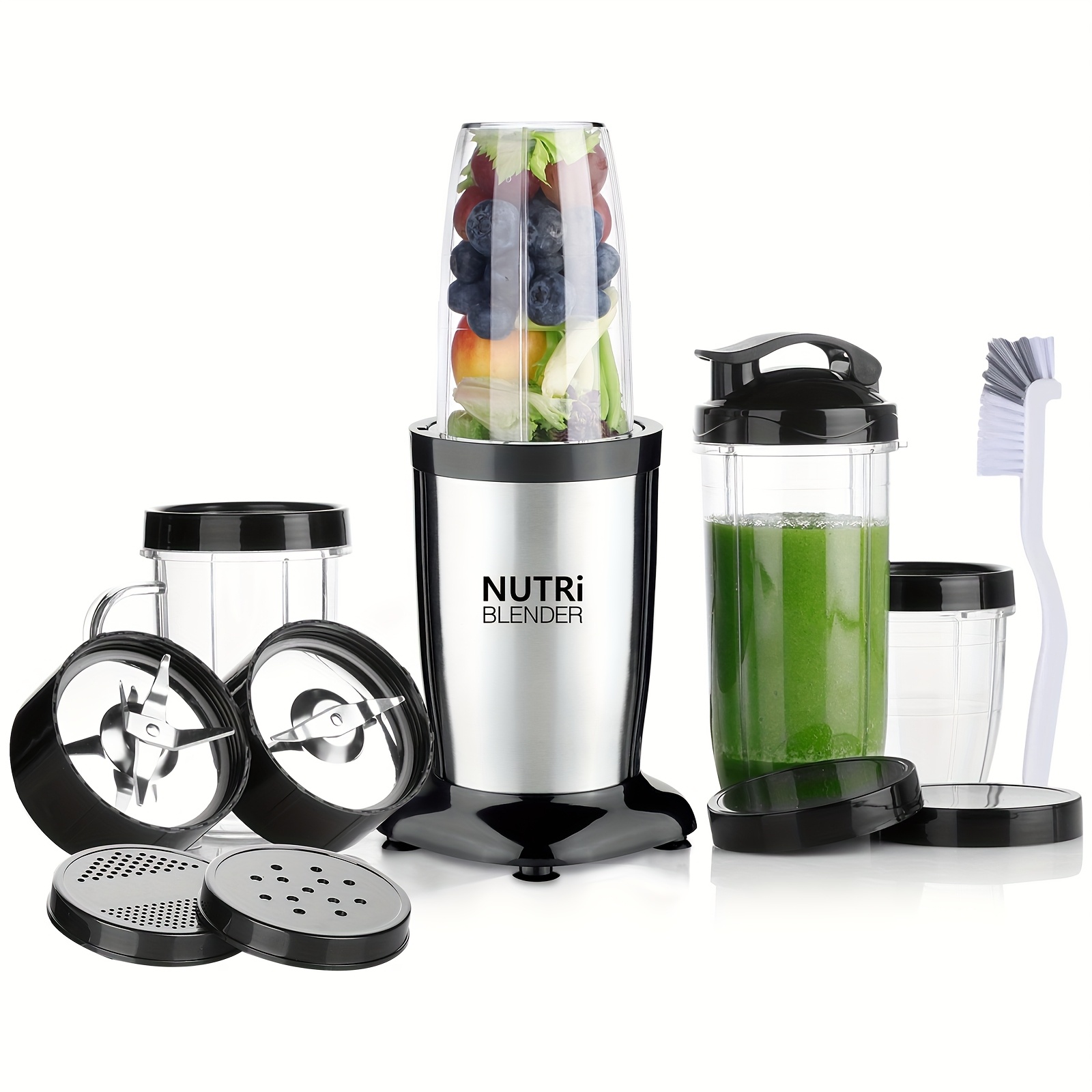 Smoothie Blender, Milkshake And Smoothie Maker, 15pcs Kitchen And Grinder Set, Single-serve Blender, Suitable For…: retailer-supplied image