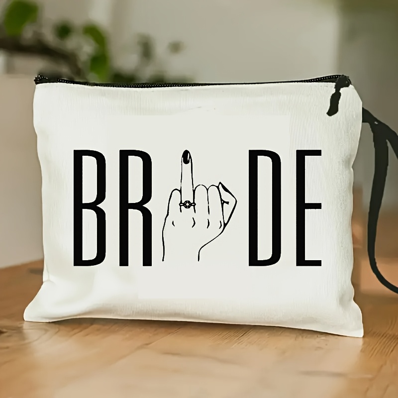 E-shop Braut-Make-up-Tasche mit Armband – Zukünftige Frau Hochzeitsgeschenk, geeignet für Junggesellinnenabschied, Brautdusche – Leicht & langlebig mit