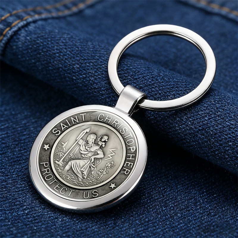 TEMU 2d Flat, Keychain For Travelers And Drivers 2d Flat Pattern Glossy Metal Alloy Accessories For Clothing, Hats, Backpacks - Fashion Accessories
