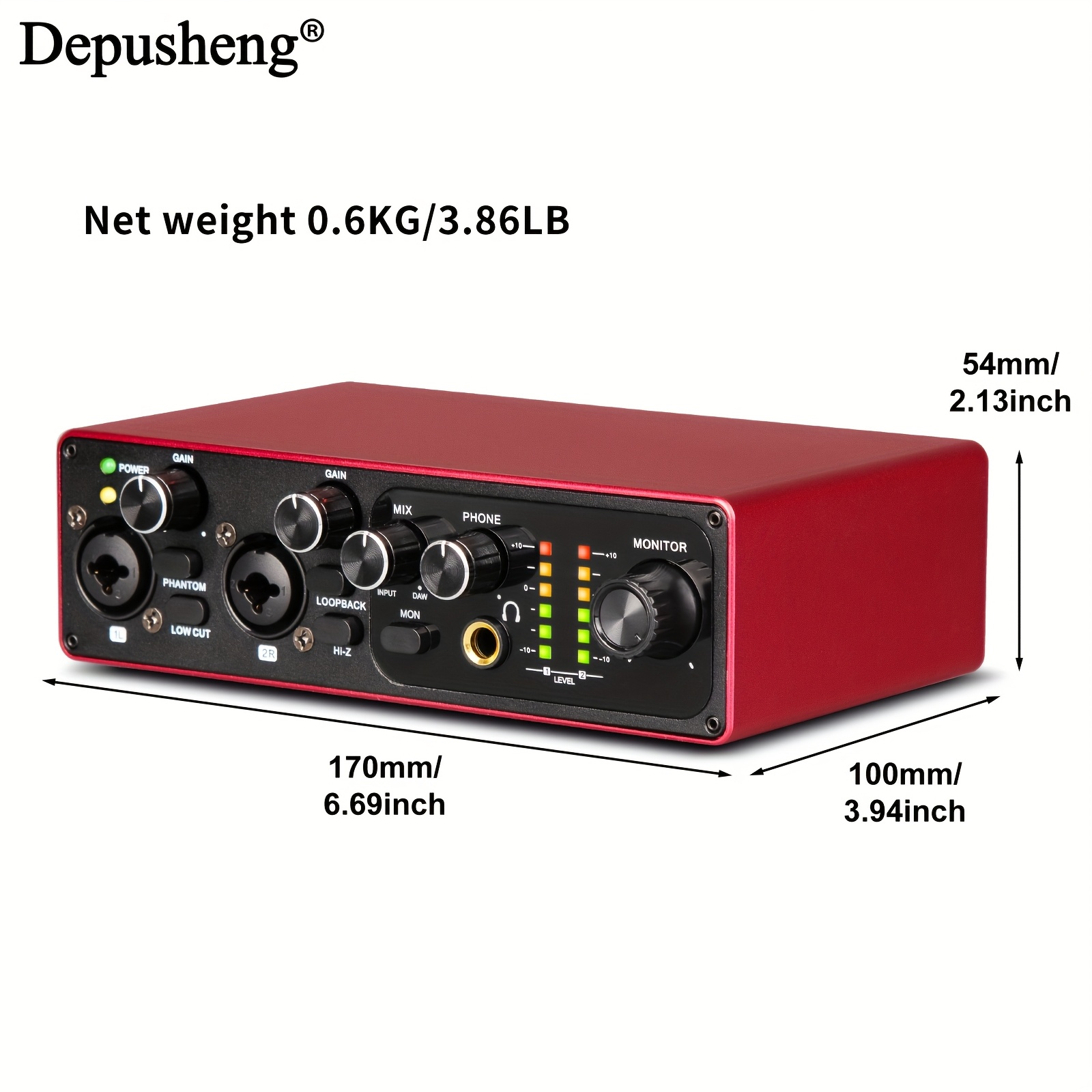 professional 2 channel audio interface sound card - Temu