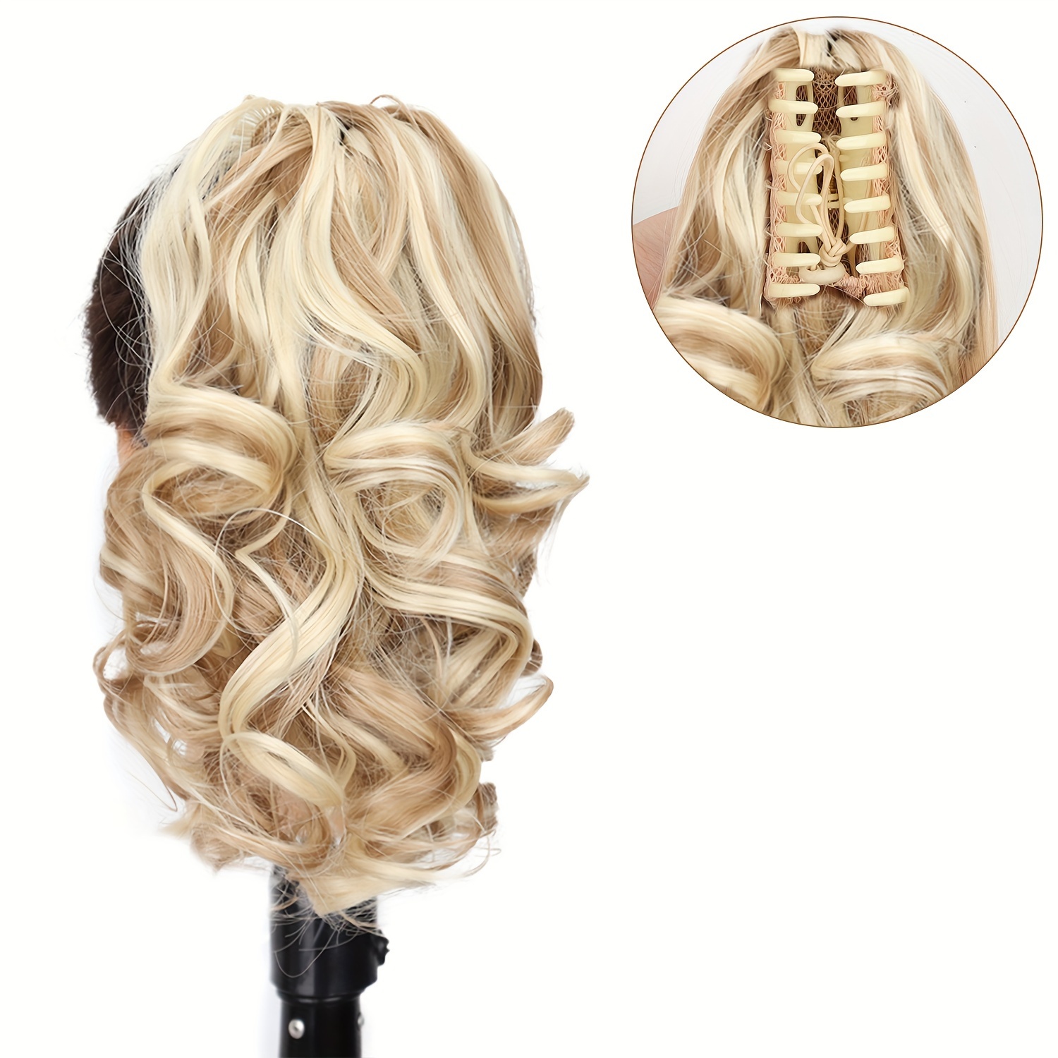 E-shop Schickes 8-Zoll -Clip Pferdeschwanzverlängerung - Hitzebeständiges Synthetikhaar für Frauen, für Freizeitkleidung & Halloween