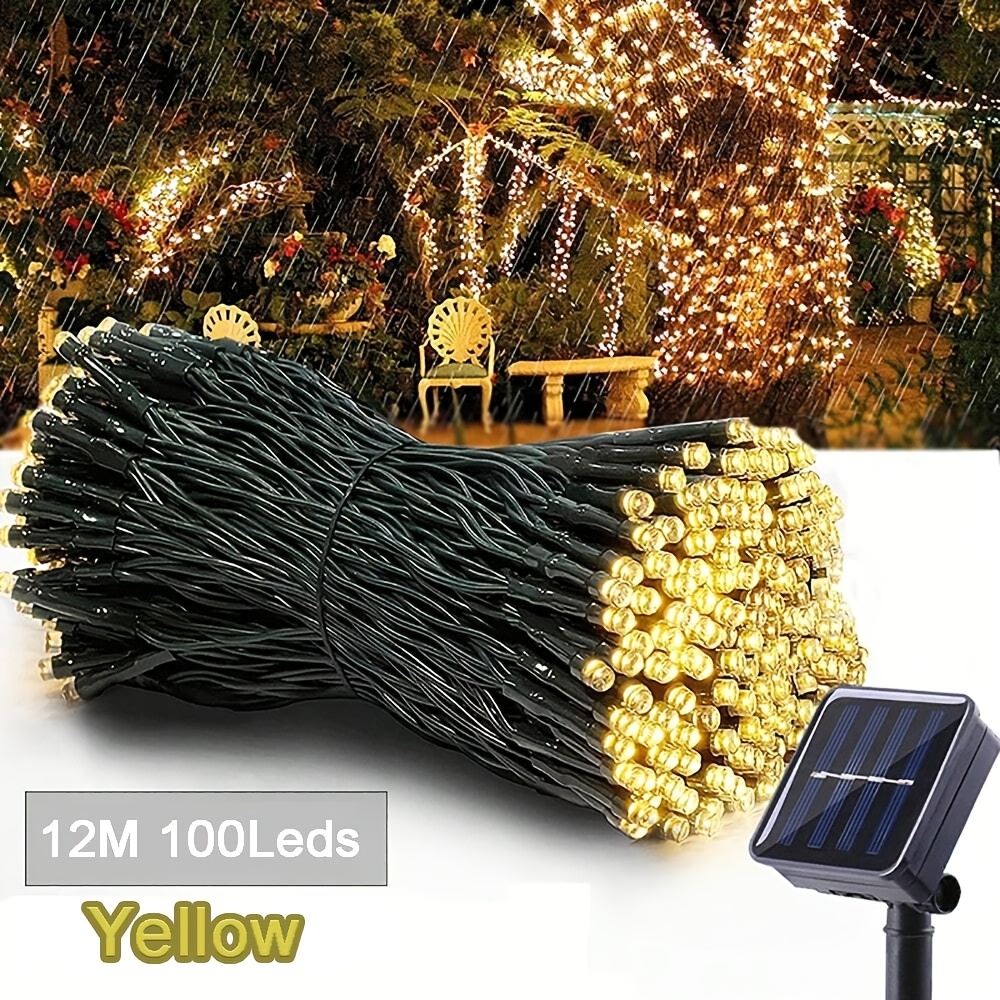 solar led fairy string lights 8 lighting   waterproof ip65 twinkling outdoor light strip   garden courtyard patio balcony camping party wedding christmas tree holiday decoration