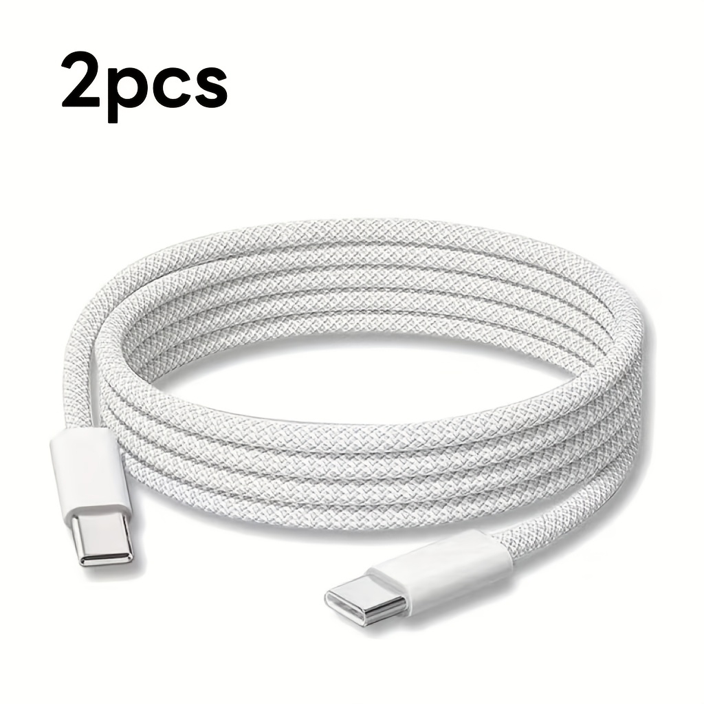 2 pack fast charger for iphone 16 15 60w dual port usb c charging block with braided usb c to c cable compatible with iphone 16 pro     16 plus 15 pro max 15 pro 15 ipad   and   phones