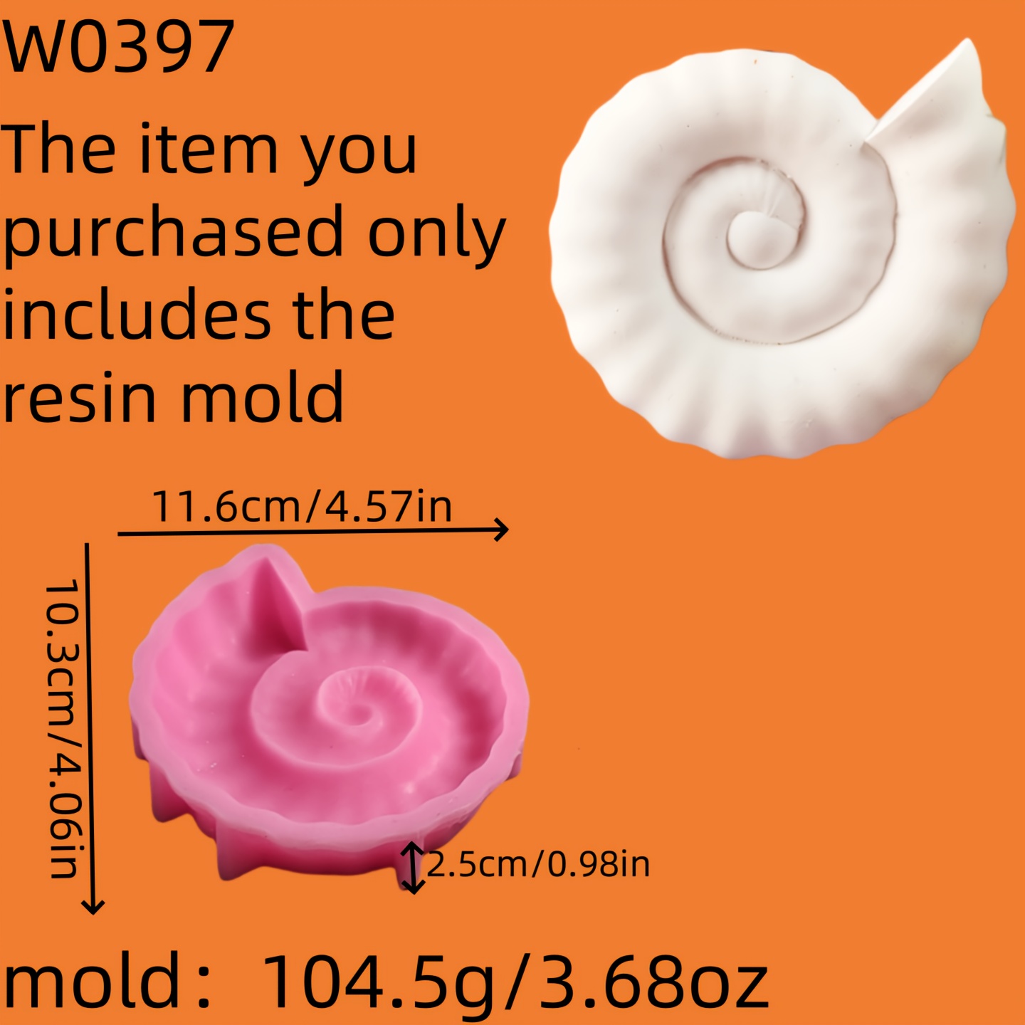 Resin Casting Molds Conch 3d Decorative Silicone Mold Diy Candle Silicone Mold Gypsum Decorative Silicone Mold Home Decoration Epoxy Resin Mold W0397