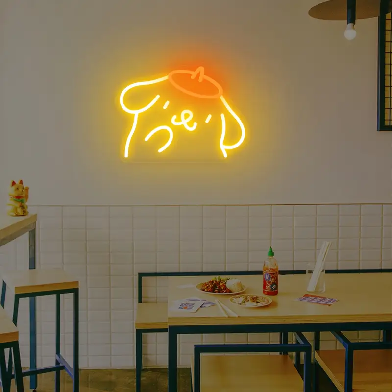 1pc dog neon sign wall decor vibrant orange led kawaii night light usb powered with switch cute bedroom decor for girls teens birthday gift for fans teenage room lighting design Product details 2