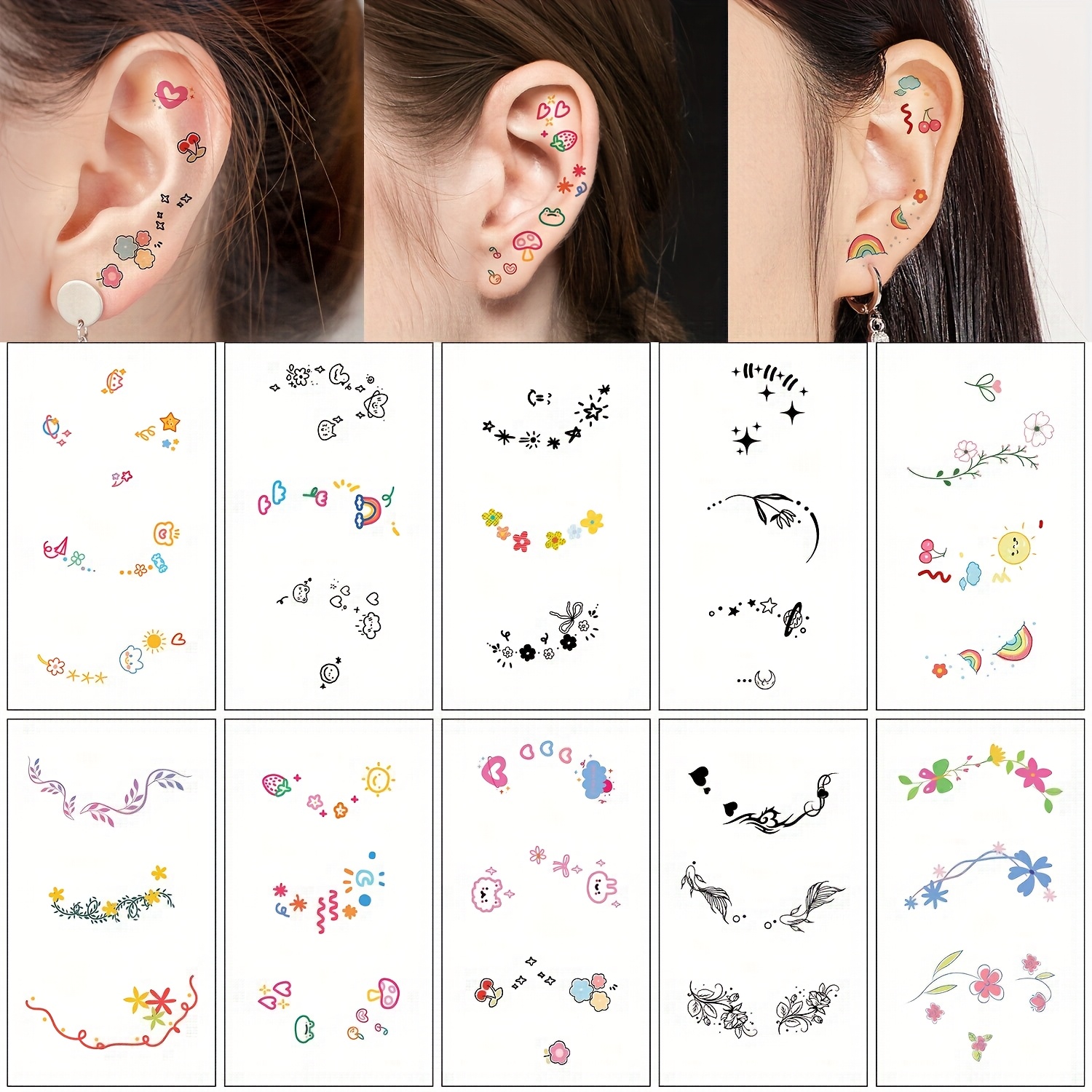 ear tattoo sold on Temu United States