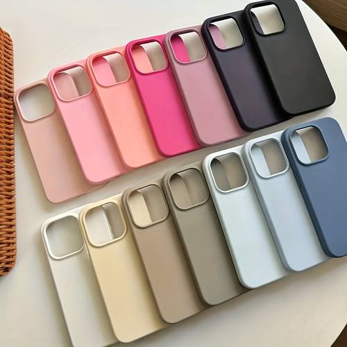 Phone Case: Luxury Original Solid Color Phone Case for iPhone 17/16/15/14/13/12/11 Pro Max | Compatible with iPhone 14/15/16 Plus & 17 Pro Max/17 Air/17 Pro/17 | Minimalist Shockproof Phone Accessories