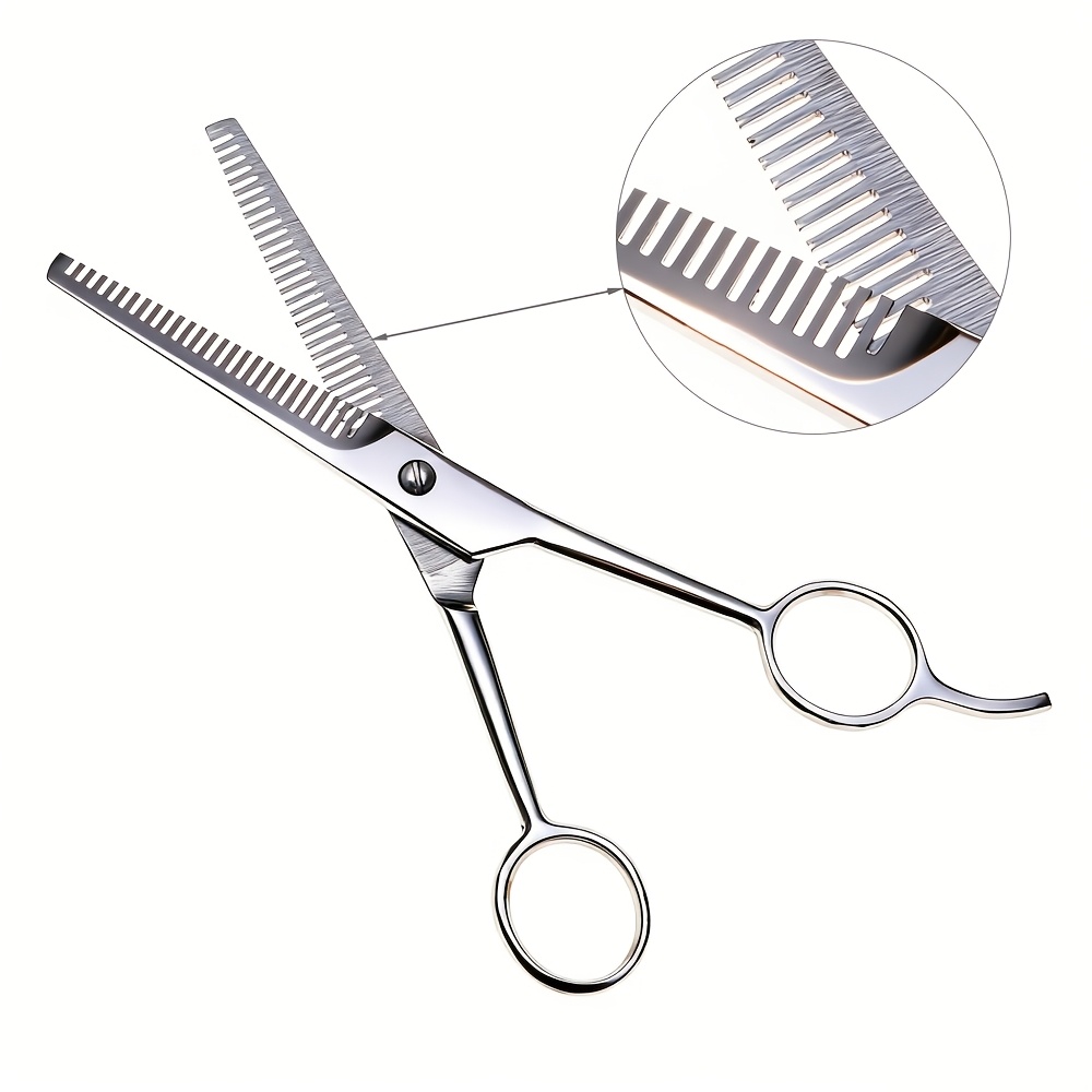 TEMU Forbici Professionali da 7 Pollici per Sfoltire i Capelli a Taglio con in Acciaio Inossidabile per Texturizzare