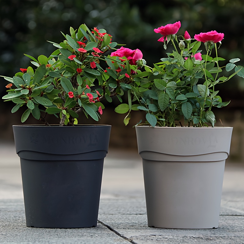 2 pack resin planter pots trays round breathable flower pots - Temu  Mauritius